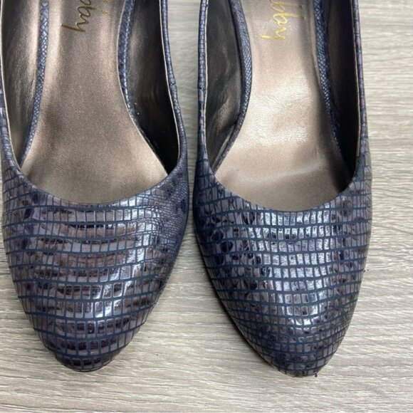 Sam & Libby Snake Print Wedge Heels Size 7.5 - Picture 4 of 12